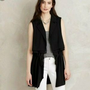 Anthropologie Black Sleeveless Vest